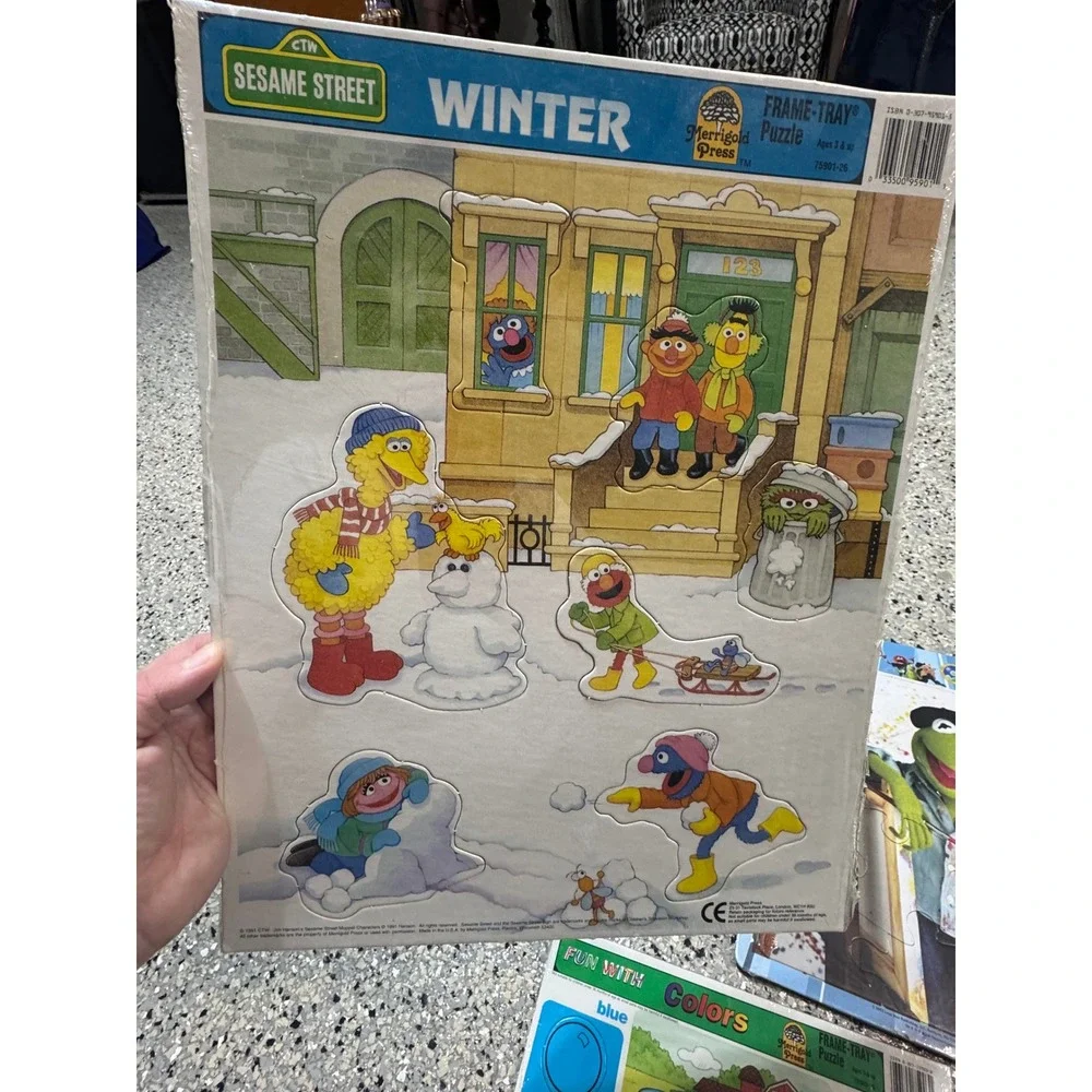VTG Frame Tray Puzzles Lot‎ Merrigold Press Muppets Kids Puzzle Set NOS